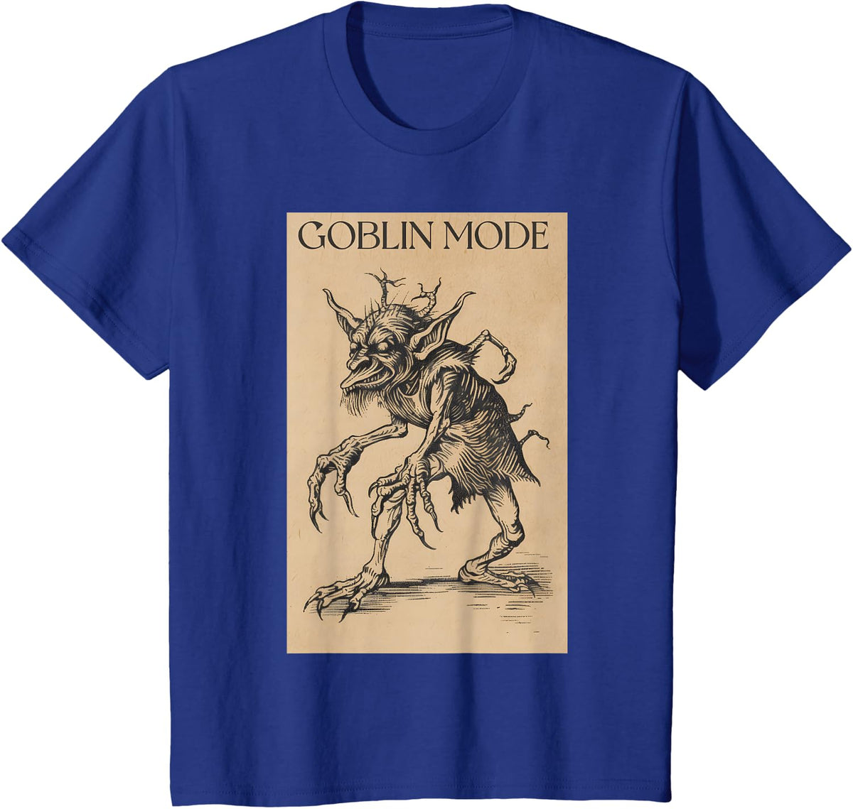 Medieval Goblin Mode Goblincore Fairycore Grunge Aesthetic T-Shirt - Royal Blue