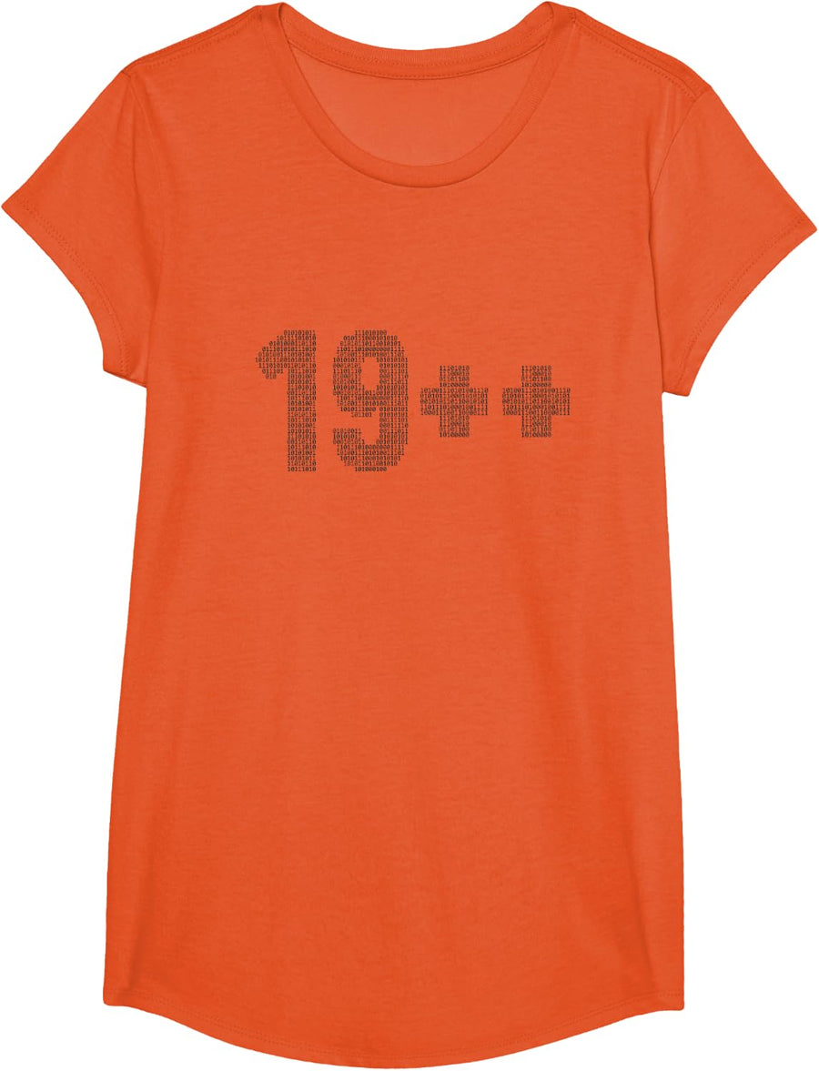 19++ Software Developer Full Stack Coder 20th Birthday T-Shirt - Girls Orange