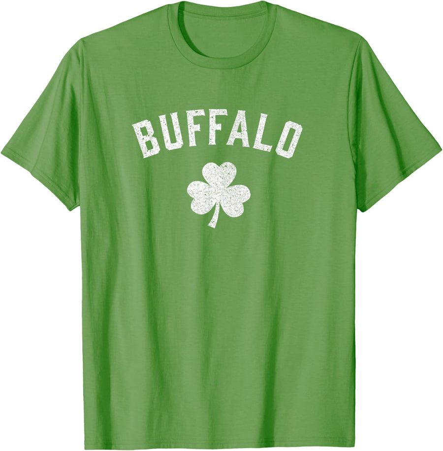 Buffalo NY, St Patrick's shirt - Patty's day Shamrock Tee - Grass Green