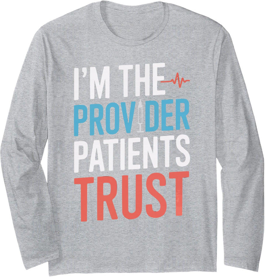 Physician Assistant Job Profession Medical Medicine Long Sleeve T-Shirt - Adult Unisex Heather Grey