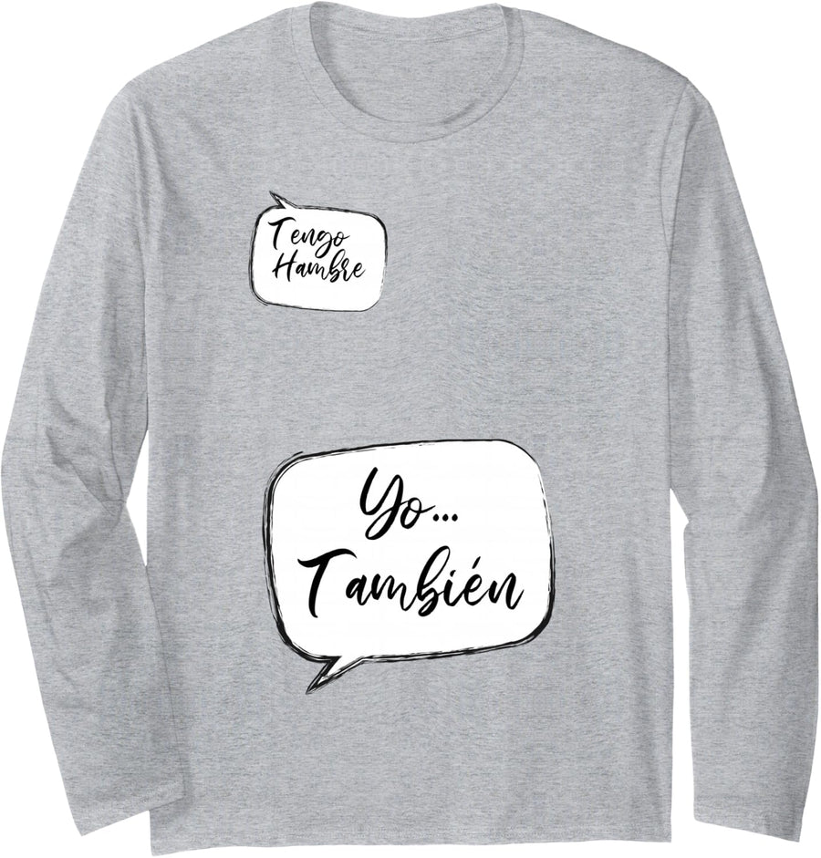 Estoy embarazada sorpresa anuncio español Futura Mama Regalo Long Sleeve T-Shirt - Adult Unisex Heather Grey