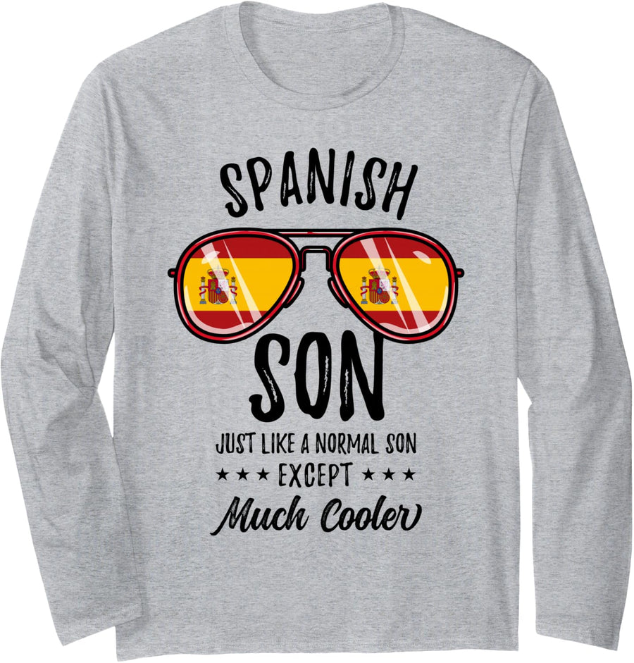 Matching Spanish Son Long Sleeve T-Shirt - Adult Unisex Heather Grey
