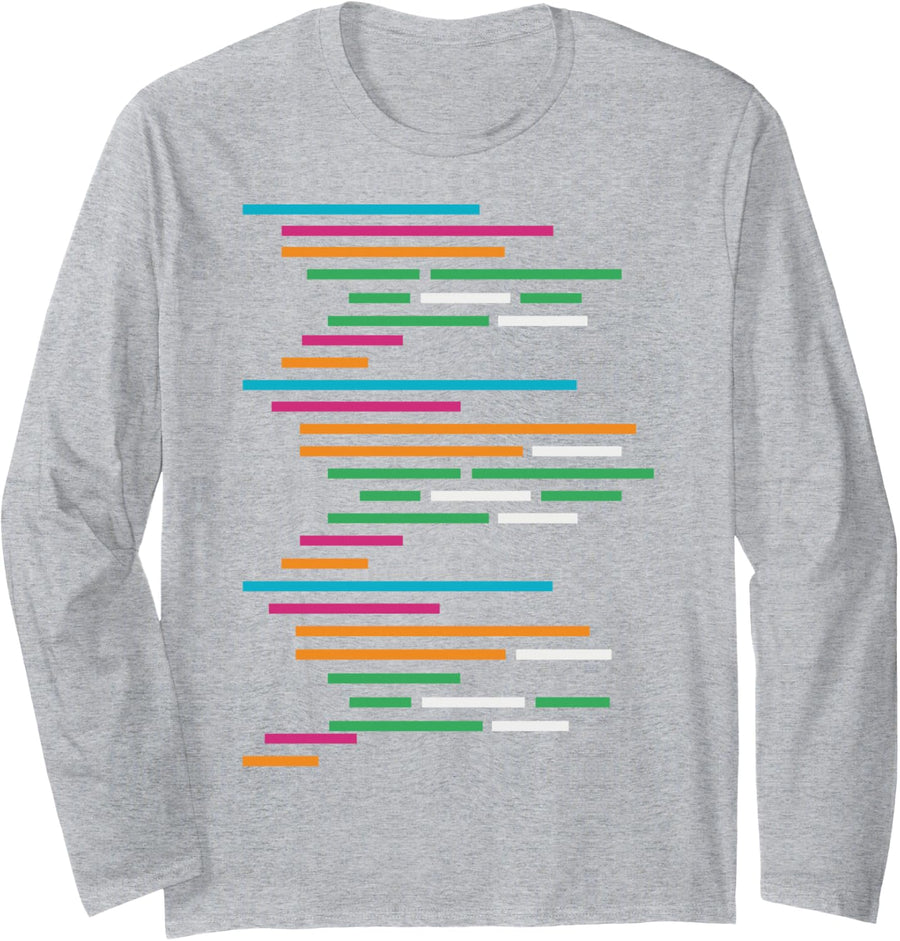 Code Programmer Developer Software Engineer Coder Coding Long Sleeve T-Shirt - Adult Unisex Heather Grey