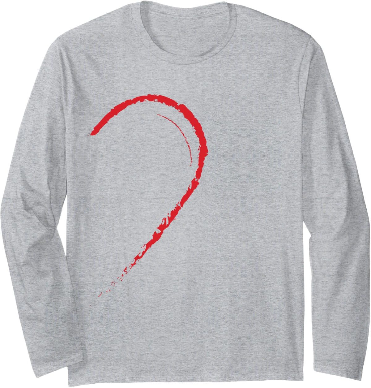 Matching couple outfit Half Heart Red Valentines Day Long Sleeve T-Shirt - Adult Unisex Heather Grey