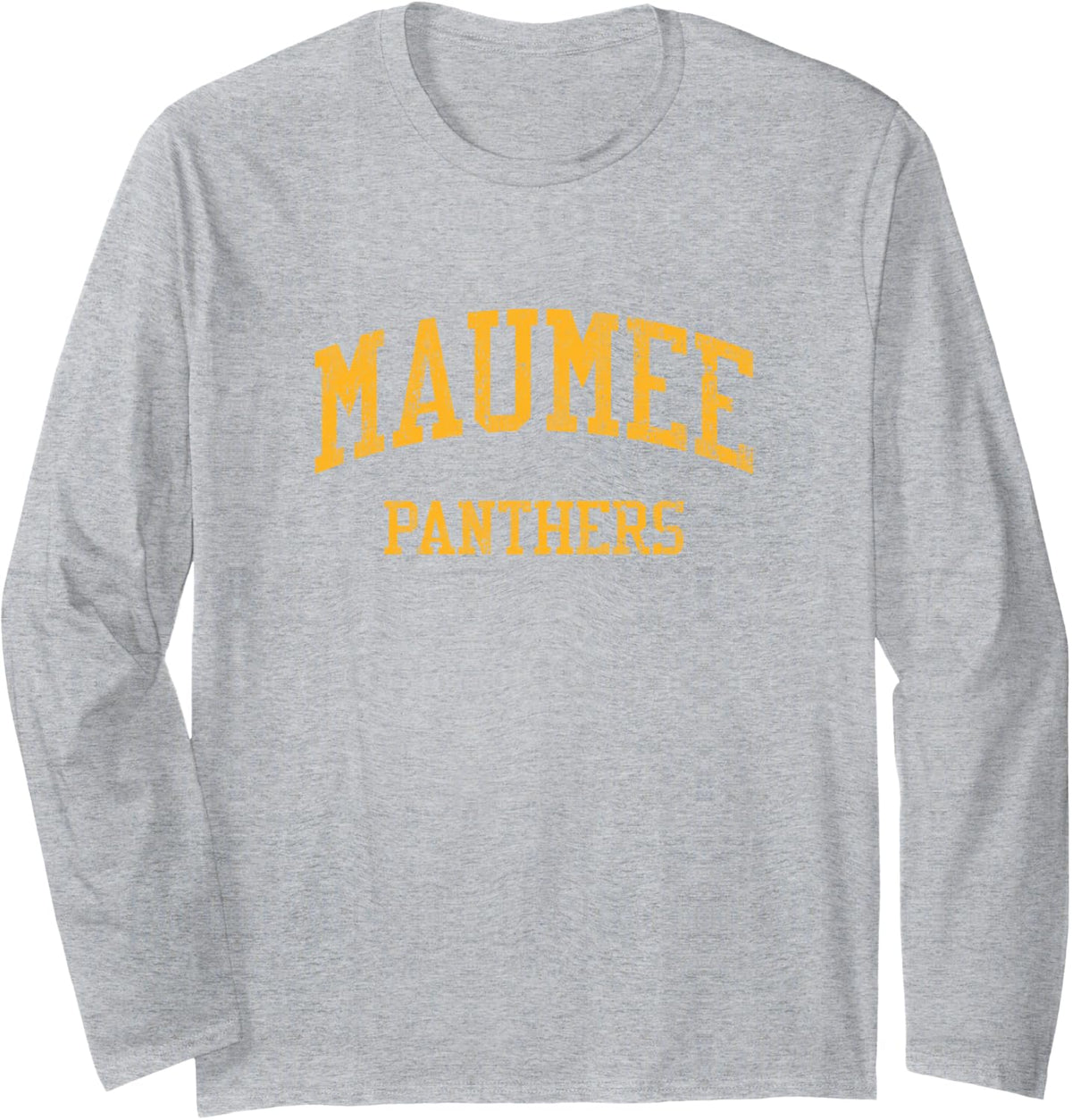 Maumee High School HS Maumee OH Vintage Sports Long Sleeve T-Shirt - Adult Unisex Heather Grey