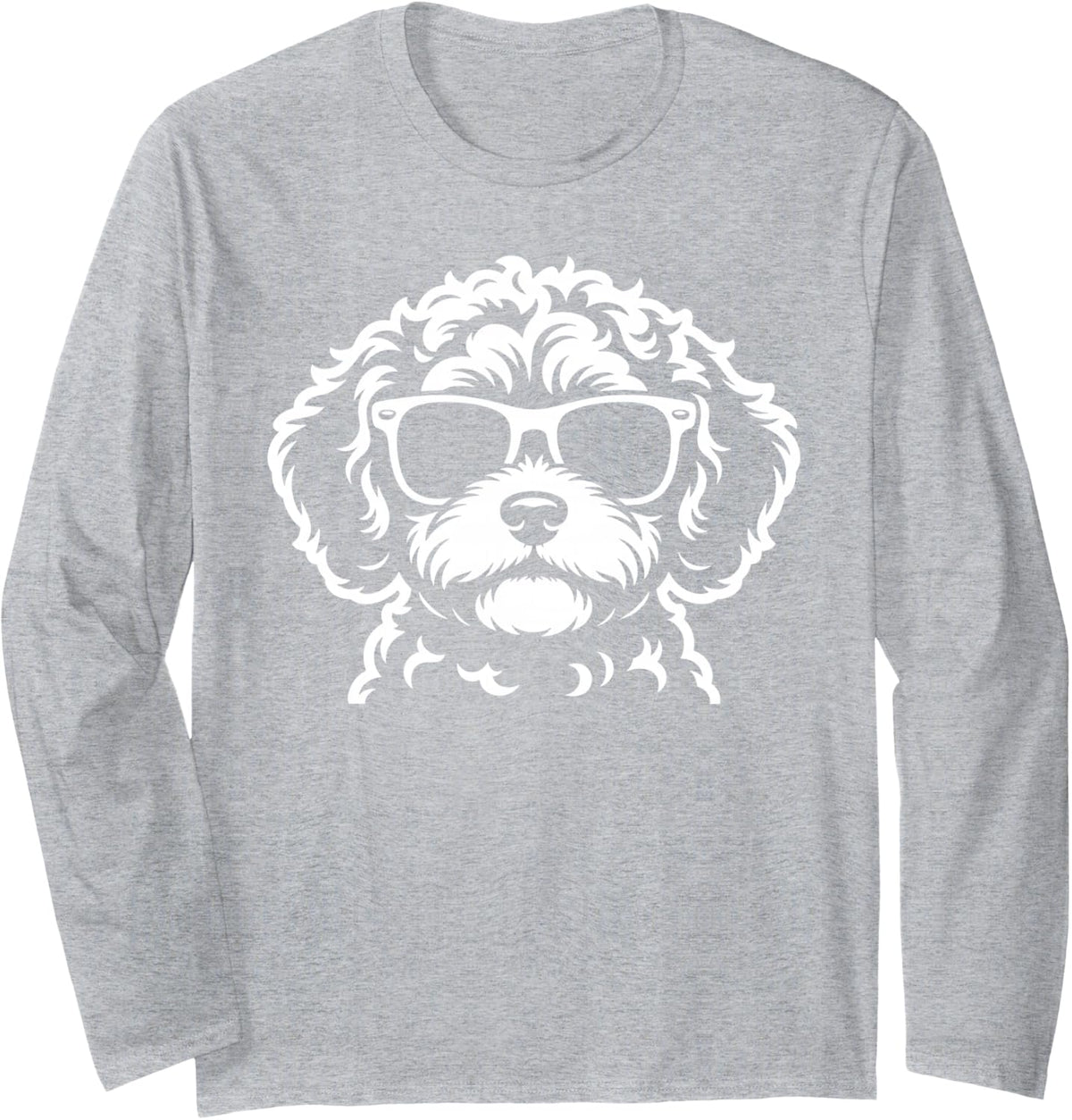 Cool Cavapoo Design for Men Women Cavoodle Cavapoo Lovers Long Sleeve T-Shirt - Adult Unisex Heather Grey