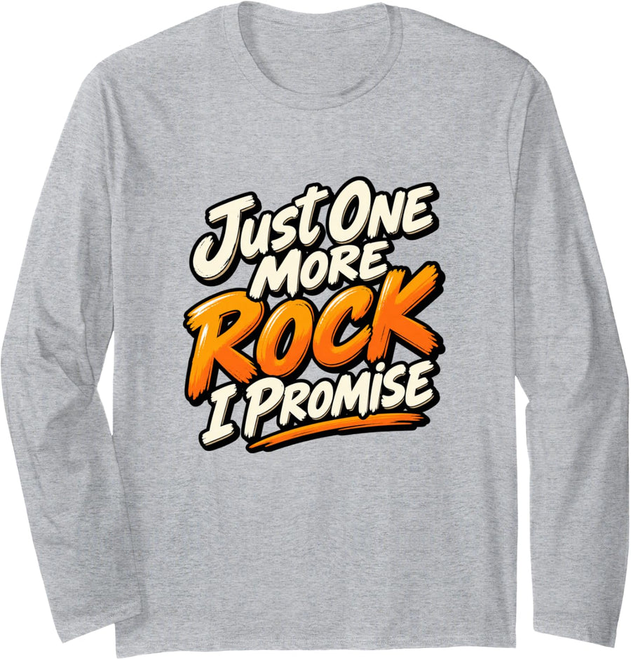 Geode Lover Funny Geology Humor Long Sleeve T-Shirt - Adult Unisex Heather Grey