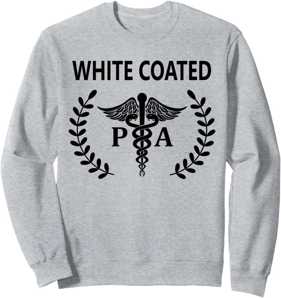 PA Physician Assistant White Coat Ceremony PA School Student Sweatshirt - Adult Unisex Heather Grey
