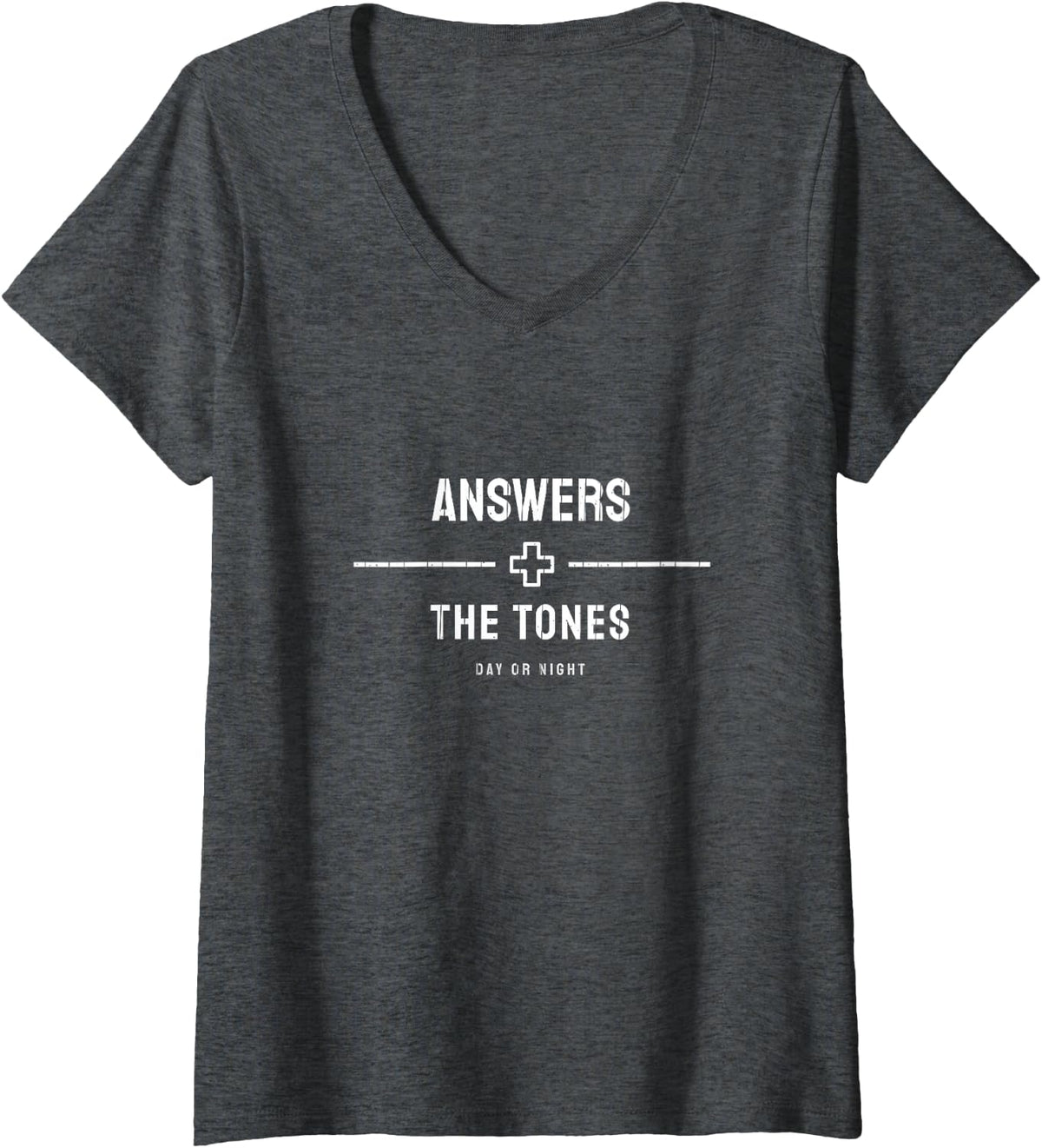 Women's EMT EMT Life Ambulance Medic First Responder V-Neck T-Shirt - Dark Heather Grey