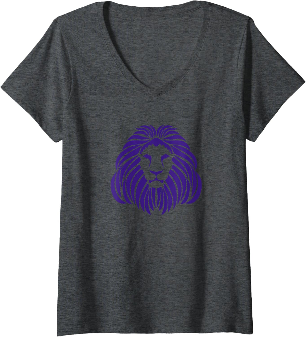 Women's Columbus International Lions V-Neck T-Shirt - Dark Heather Grey