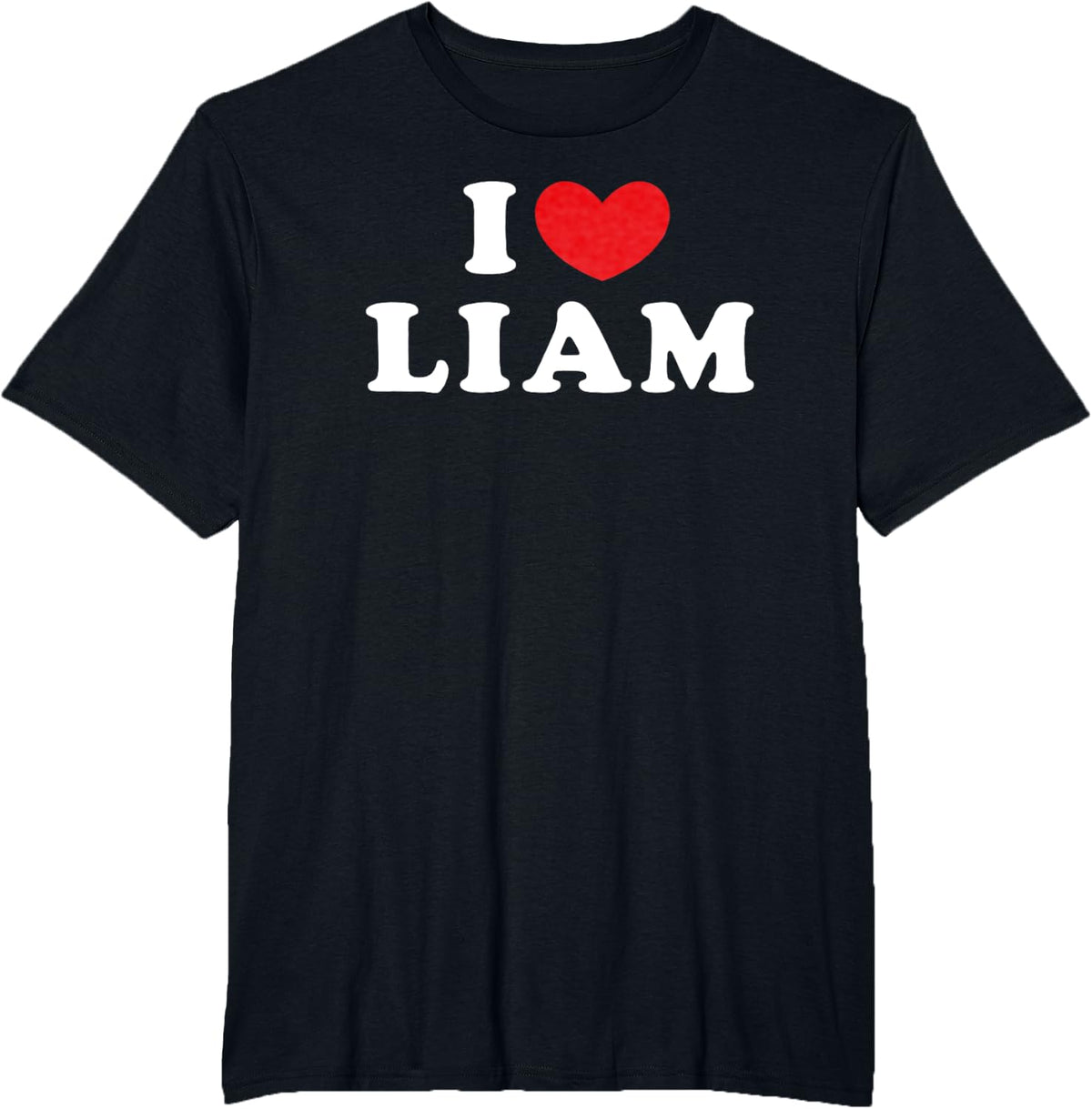 I Love Liam, I Heart Liam T-Shirt - Black