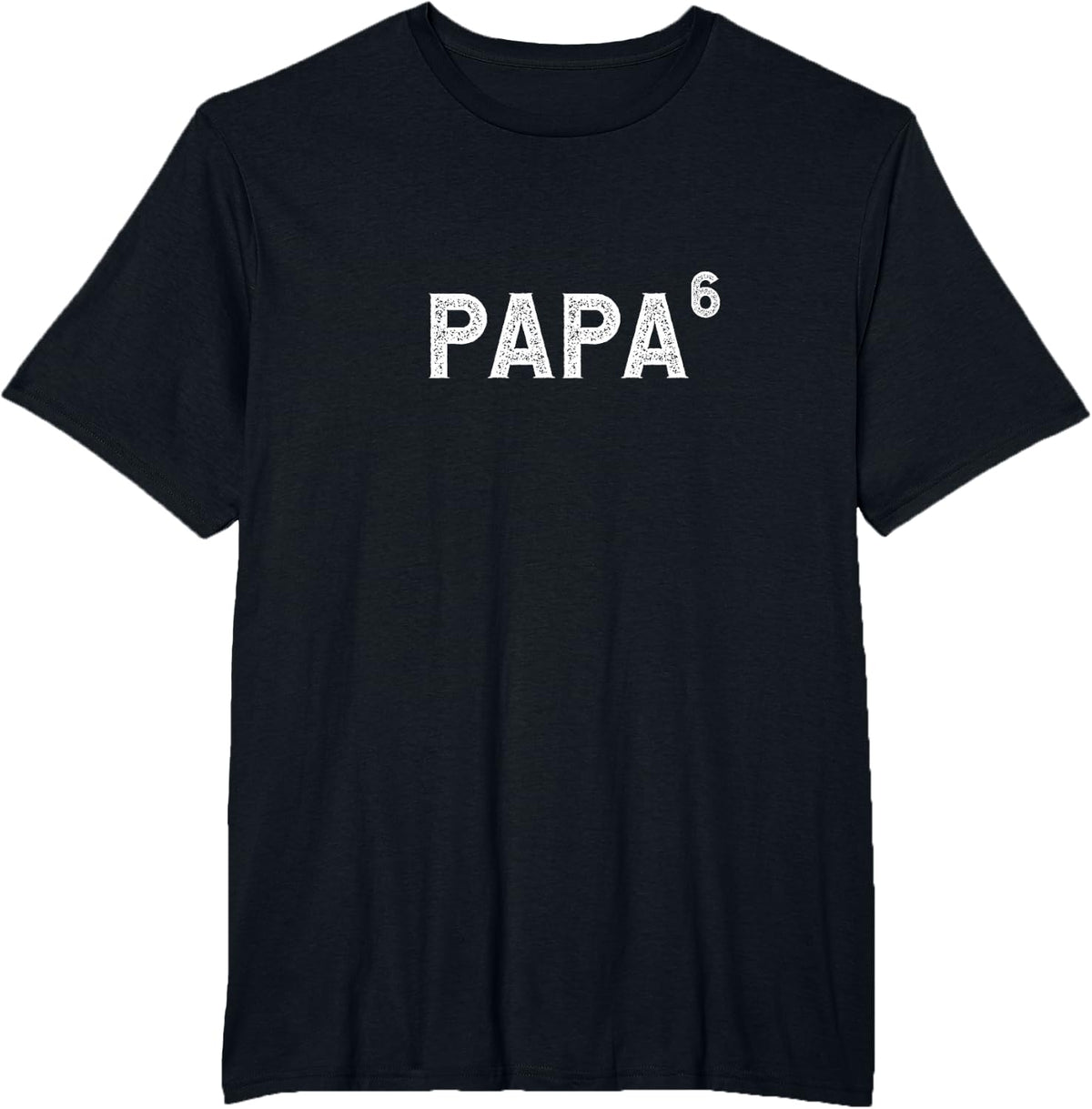 Papa 6 For Grandpa with 6 Grandkids T-Shirt - Black