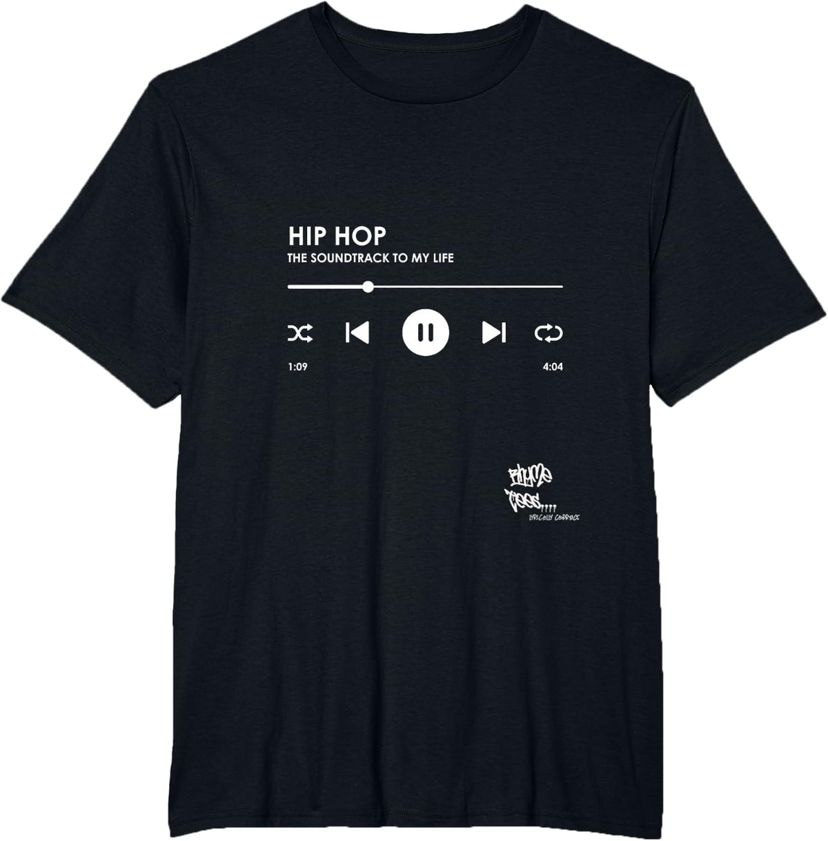 HIP HOP THE SOUNDTRACK TO MY LIFE Rap Merch T-Shirt - Black