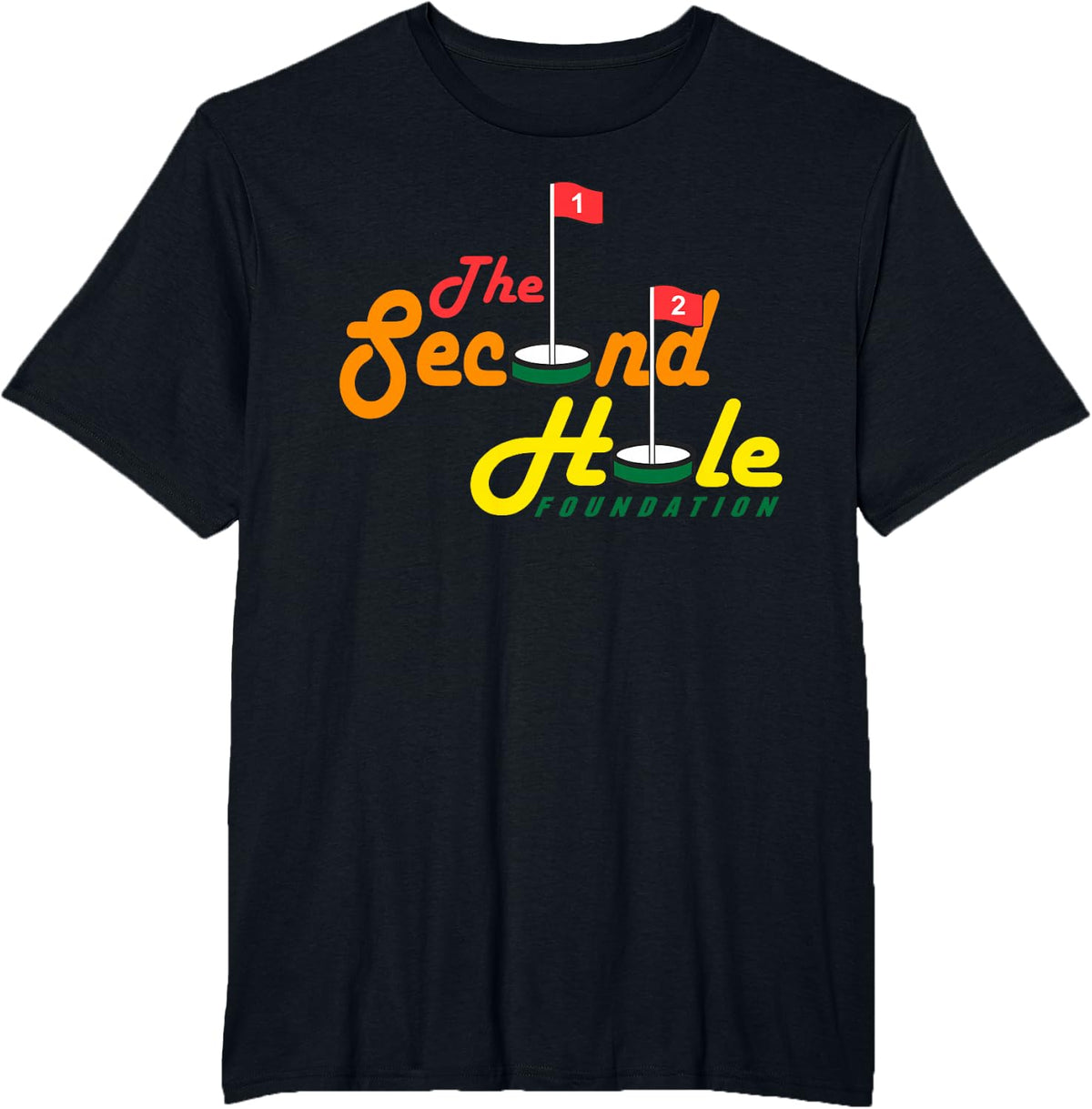 The Second Hole Foundation Funny Apparel T-Shirt - Black