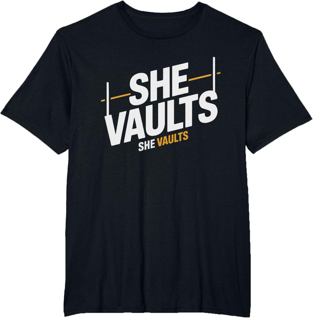 Female Pole Vaulter Track Athlete Woman Who Defies Gravity T-Shirt - Black