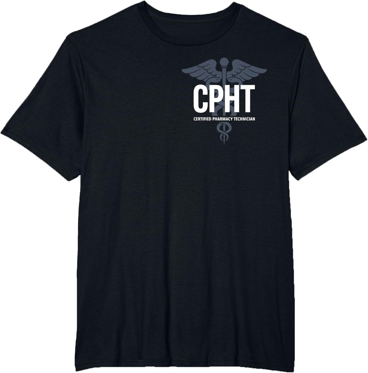 Pharmacy Technician RX Crew CPhT T-Shirt - Black