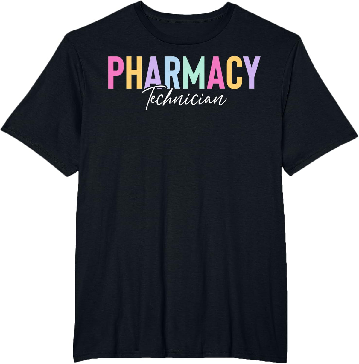 Pharmacy Technician Rx Medical Healthcare T-Shirt - Black