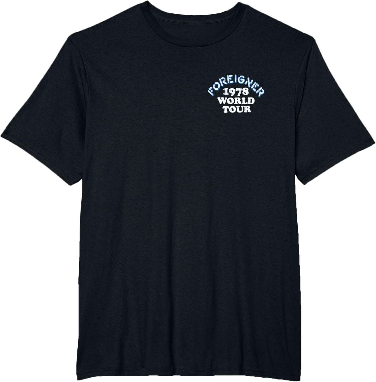 Foreigner Front and Back 1978 World Tour Vintage Band T-Shirt - Black
