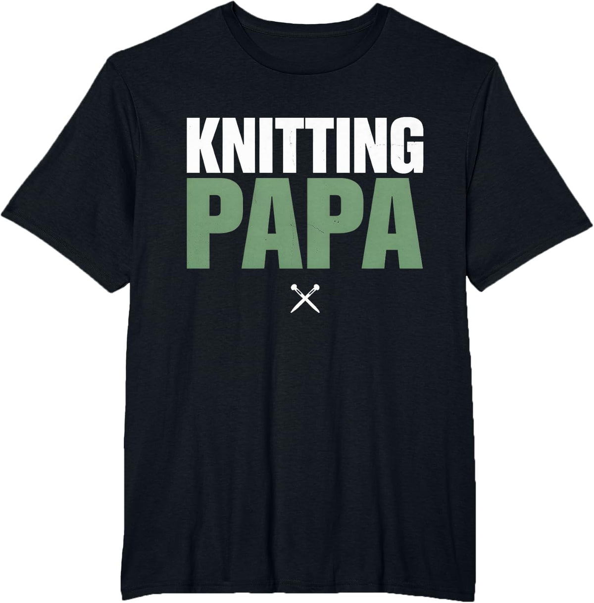 Knitter Papa Knitting T-Shirt - Black