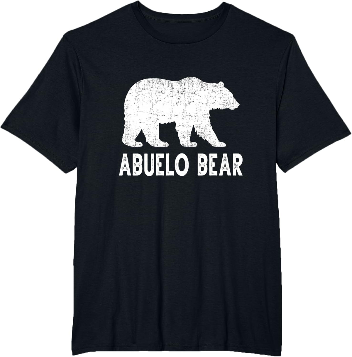 Abuelo Bear Mexican Spanish Grandpa Funny Matching T-Shirt - Black