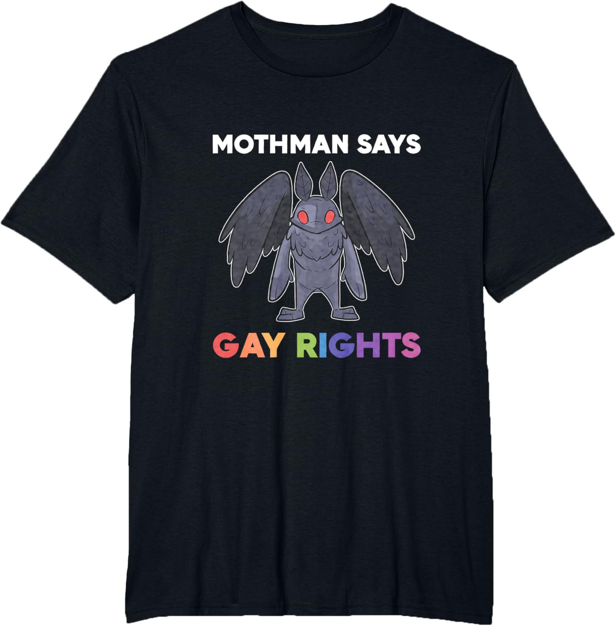 LGBTQ Gay Pride For Women LGBT Mothman T-Shirt - Black