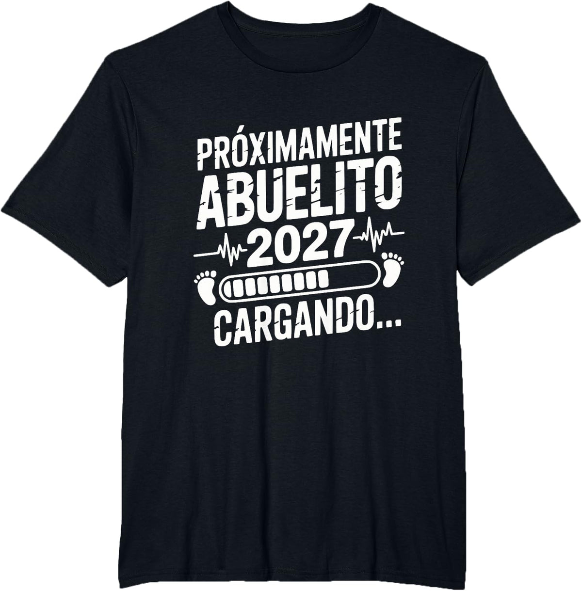 Proximamente Abuelito 2027 Cargando Anuncio Embarazo T-Shirt - Black