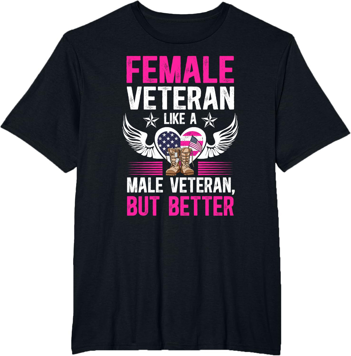 Female Veteran Definition Veteran Woman Veteran Girl T-Shirt - Black