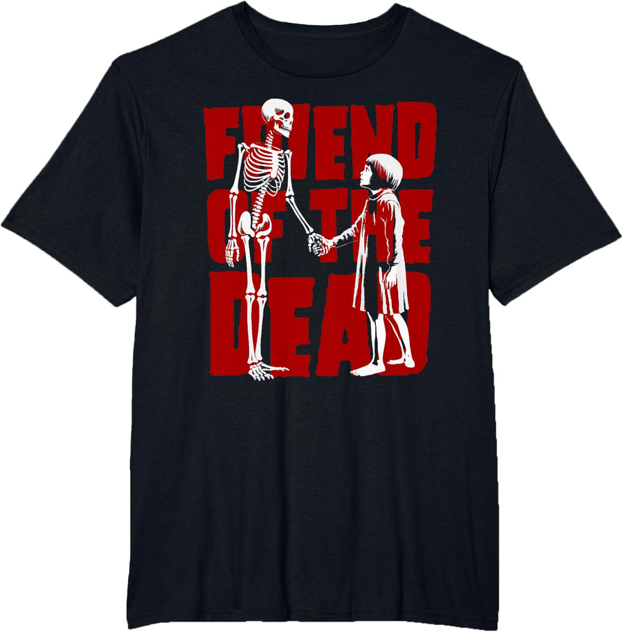 Friend Of The Dead Skeleton And Girl T-Shirt - Black