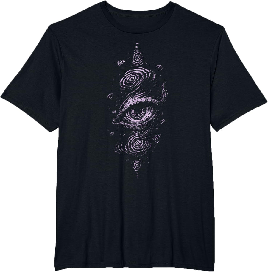 Eyes Purple Pastel Goth Grunge Alt Y2K Emo Weird Aesthetic T-Shirt - Black