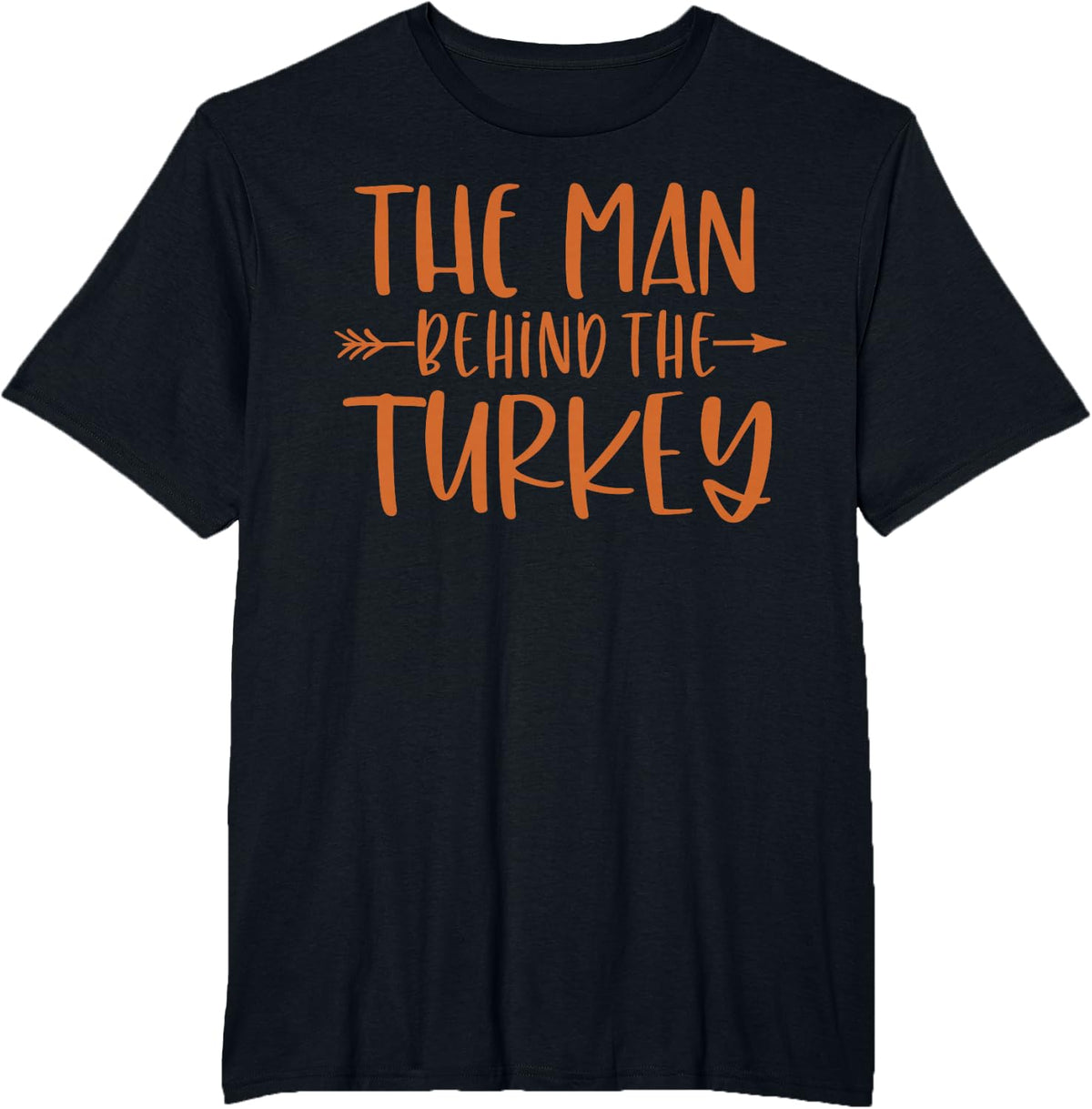 The Man Behind The Turkey Thanksgiving Pregnancy T-Shirt - Black