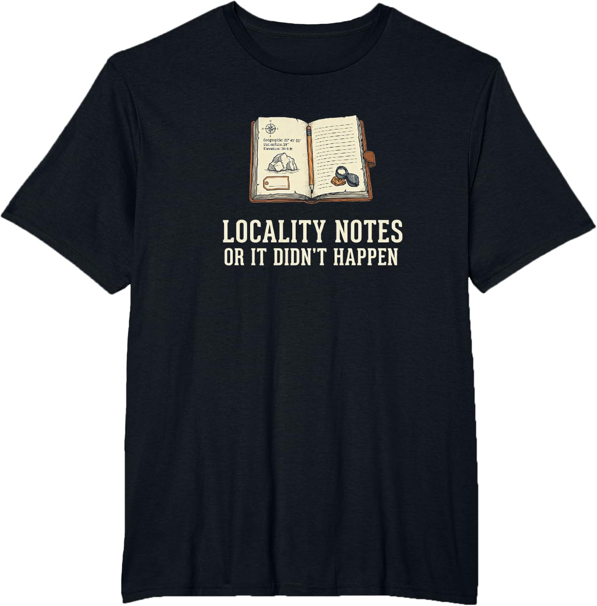 Rockhound Locality Notes T-Shirt - Black
