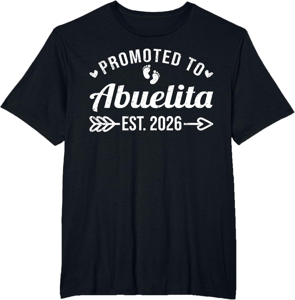 Promoted to Abuelita EST. 2026 Funny Soon to Be Abuelita T-Shirt - Black