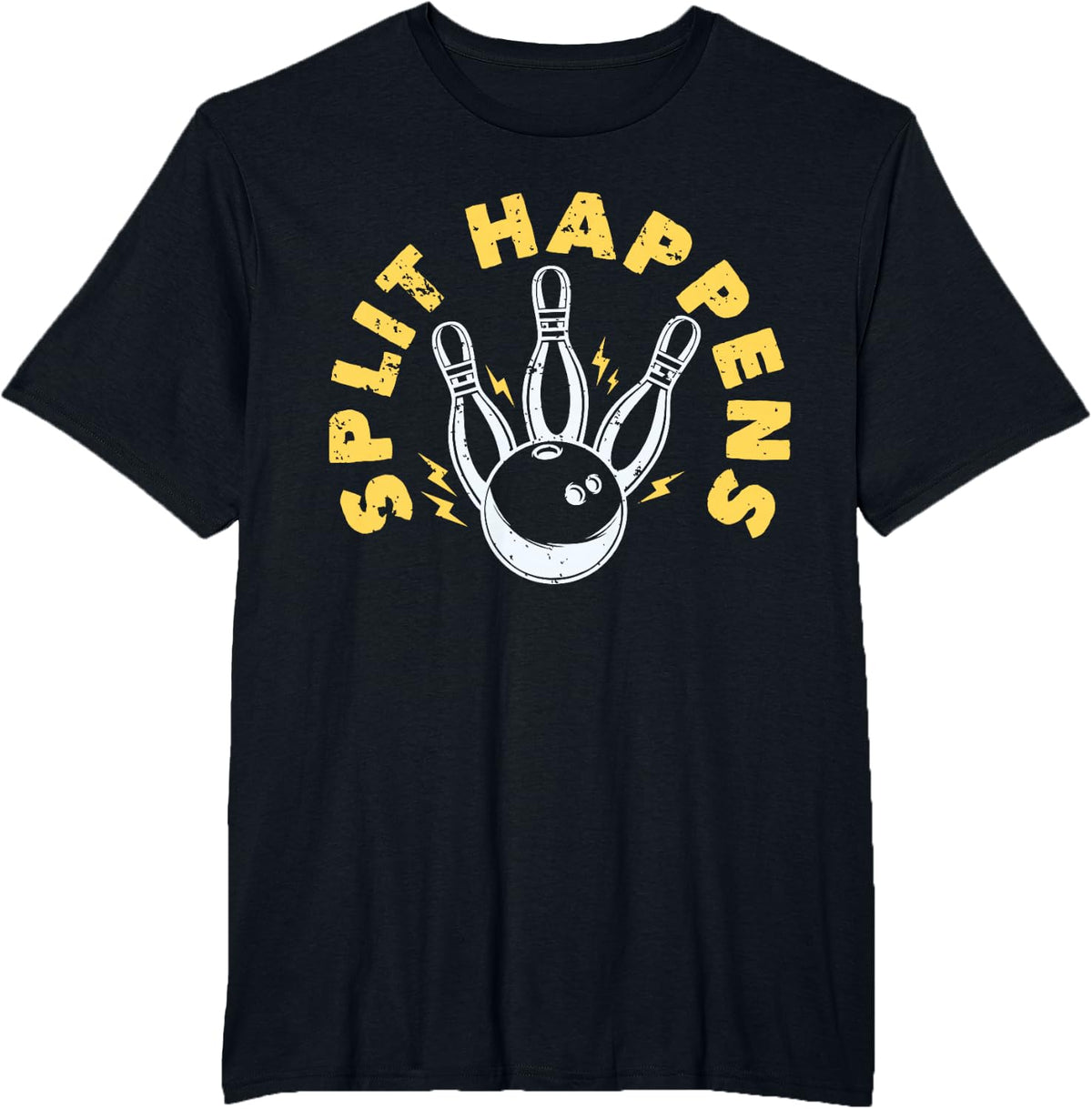 Split Happens Bowling T-Shirt - Black
