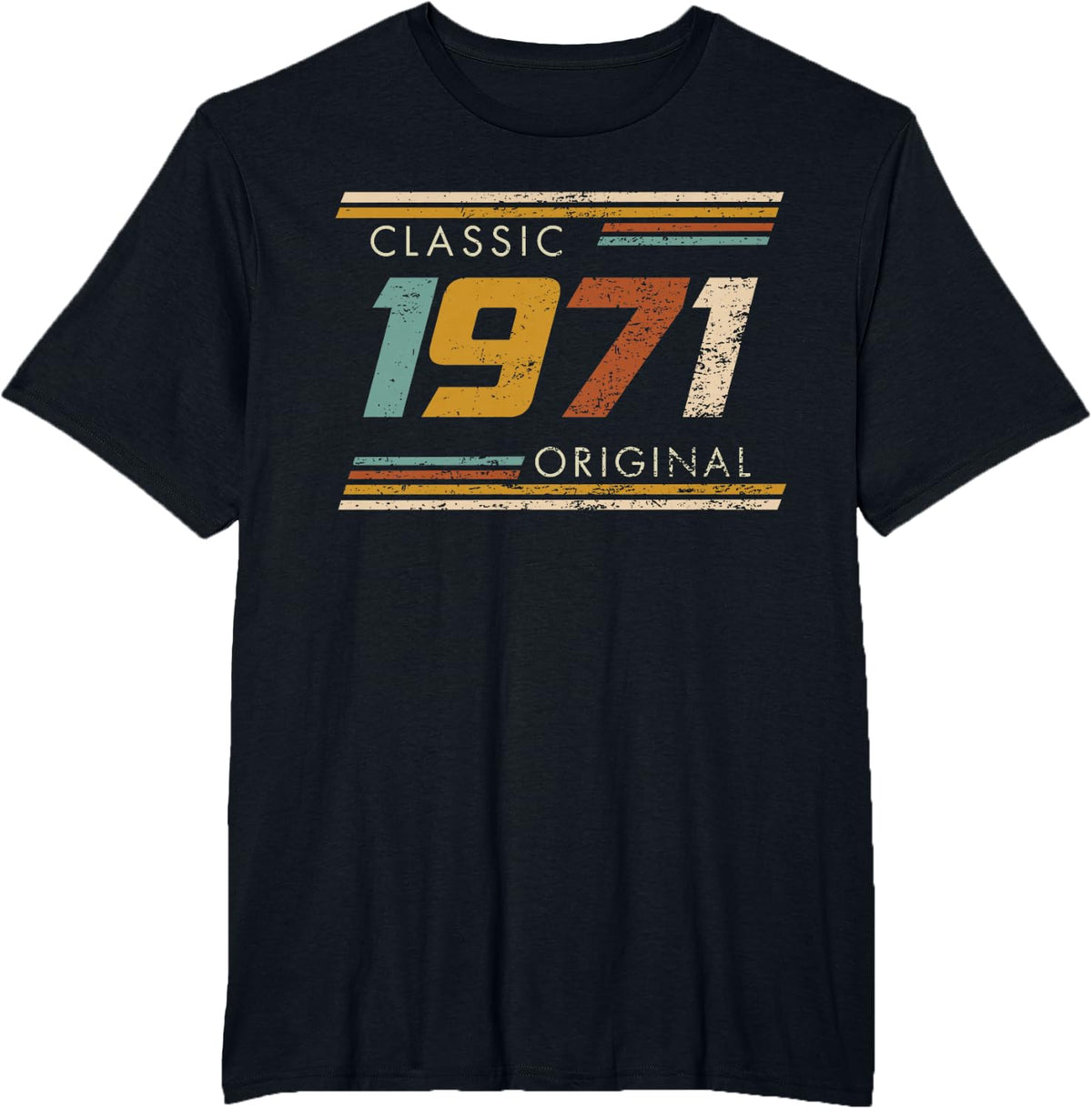 Classic 1971 Original Vintage Birthday Est 1971 Edition T-Shirt - Black