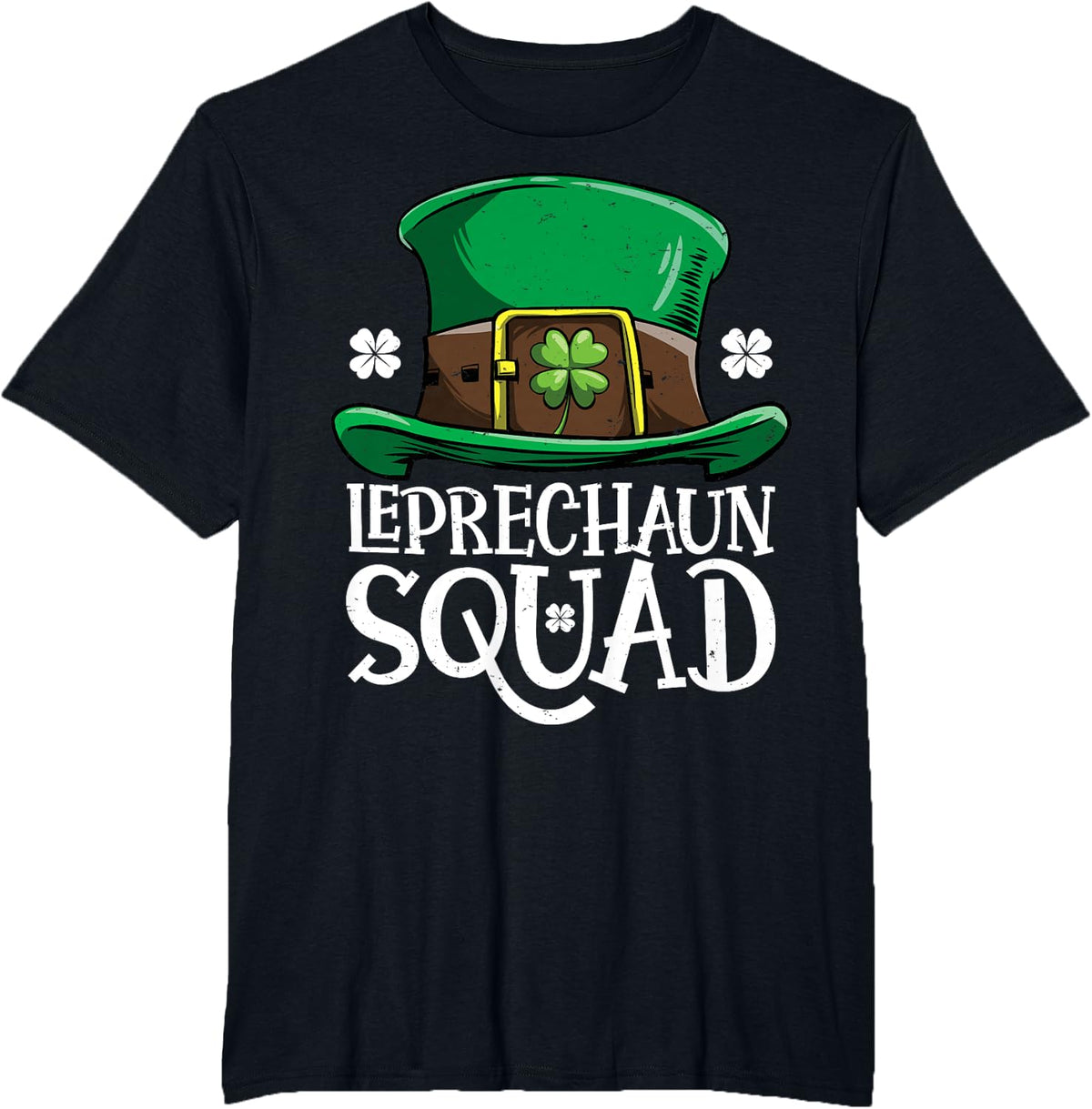Leprechaun Squad St Patricks Day Boys Kids Men Costume T-Shirt - Black