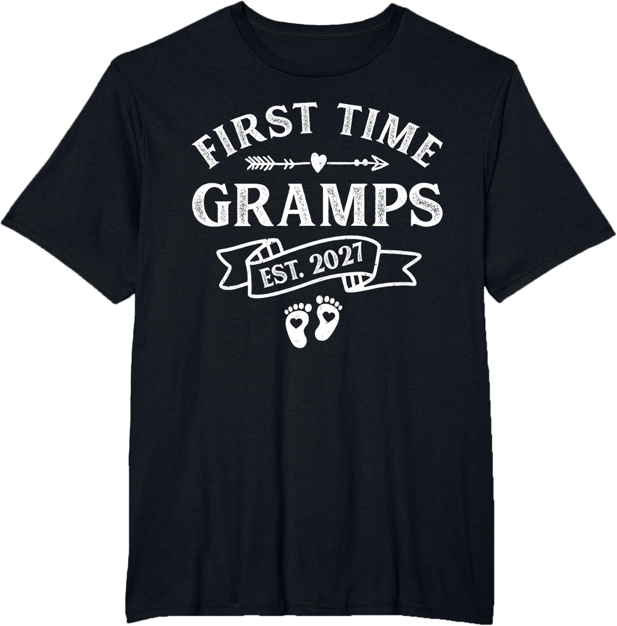 Gramps 2027 First Time Gramps Est 2027 T-Shirt - Black