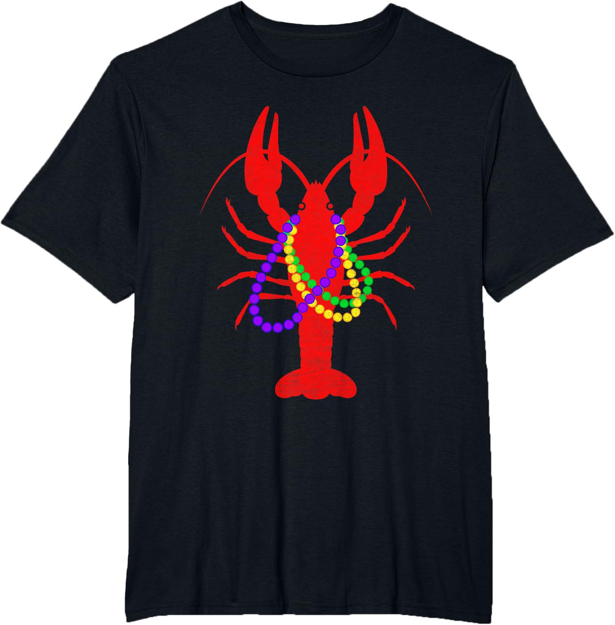 Mardi Gras Crawfish Beads For Men Women T-Shirt - Black