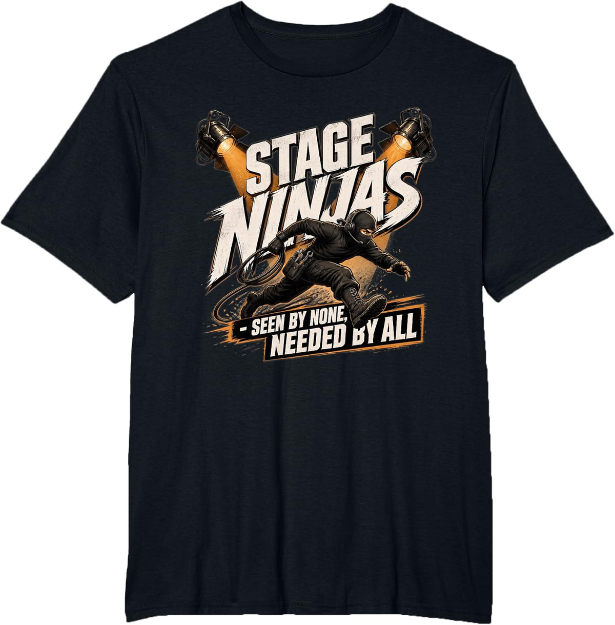 Stage Ninja Crew Seen By None Needed By All T-Shirt - Black