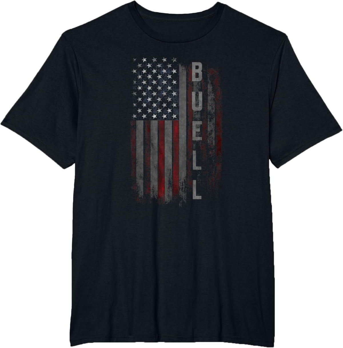 Buell Family American Flag T-shirt Gift For Men T-Shirt - Black