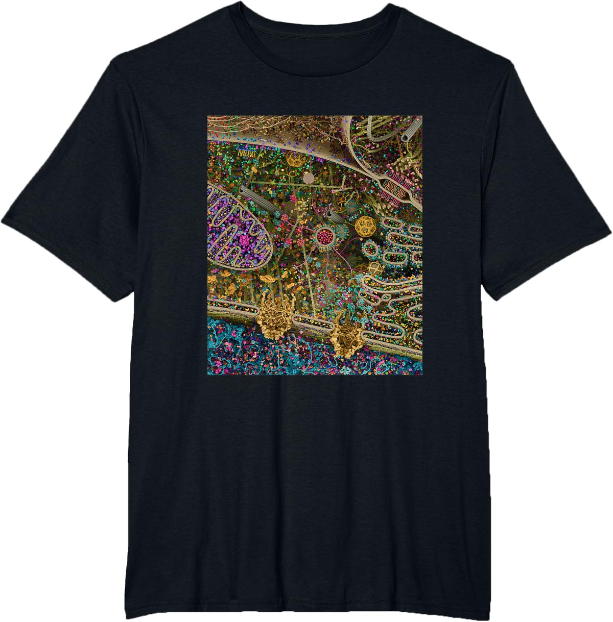Cell Biologist Biology Cell Structure Diagram Science Nerd T-Shirt - Black