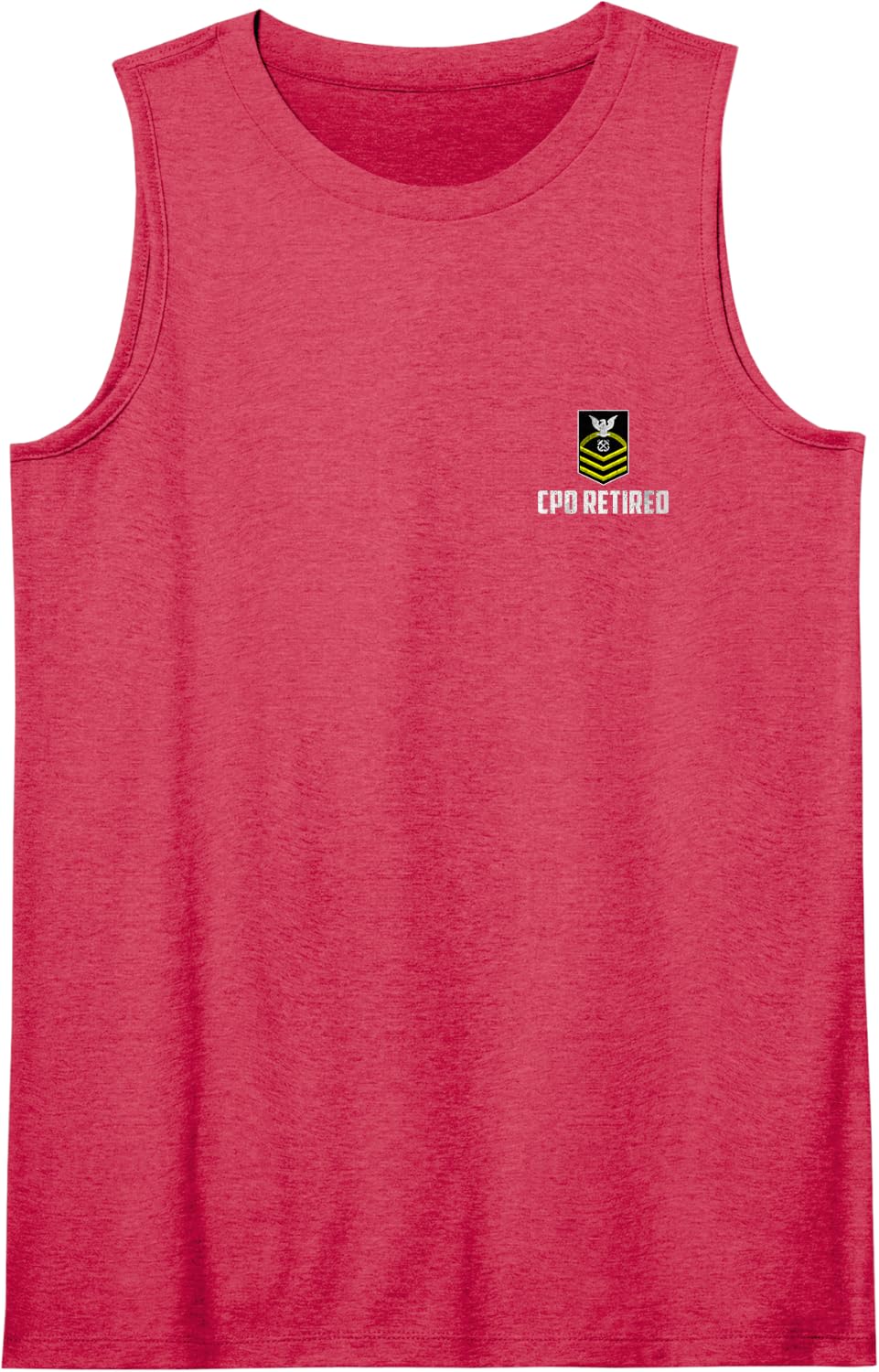 Retired E-7 Chief Petty Officer CPO Rank Insignia Logo Papa Sleeveless Tank Top - Red