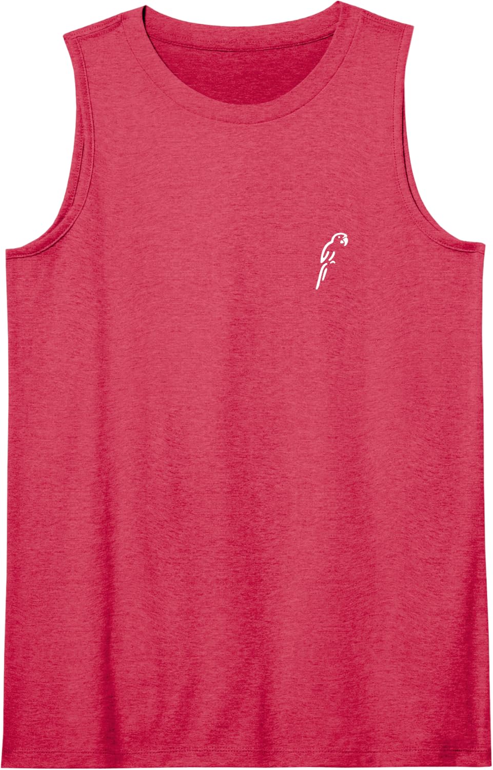 Simple Minimalist Badge Patch Line Art Macaws Macaw Tank Top - Red