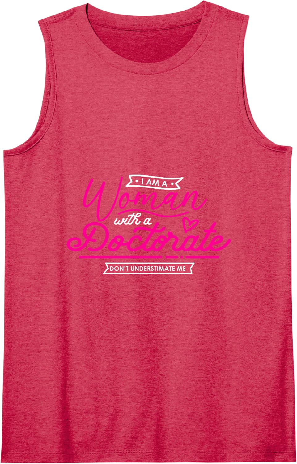 Women's Doctorate Gift for Her PhD Graduate Sleeveless Tank Top - Red