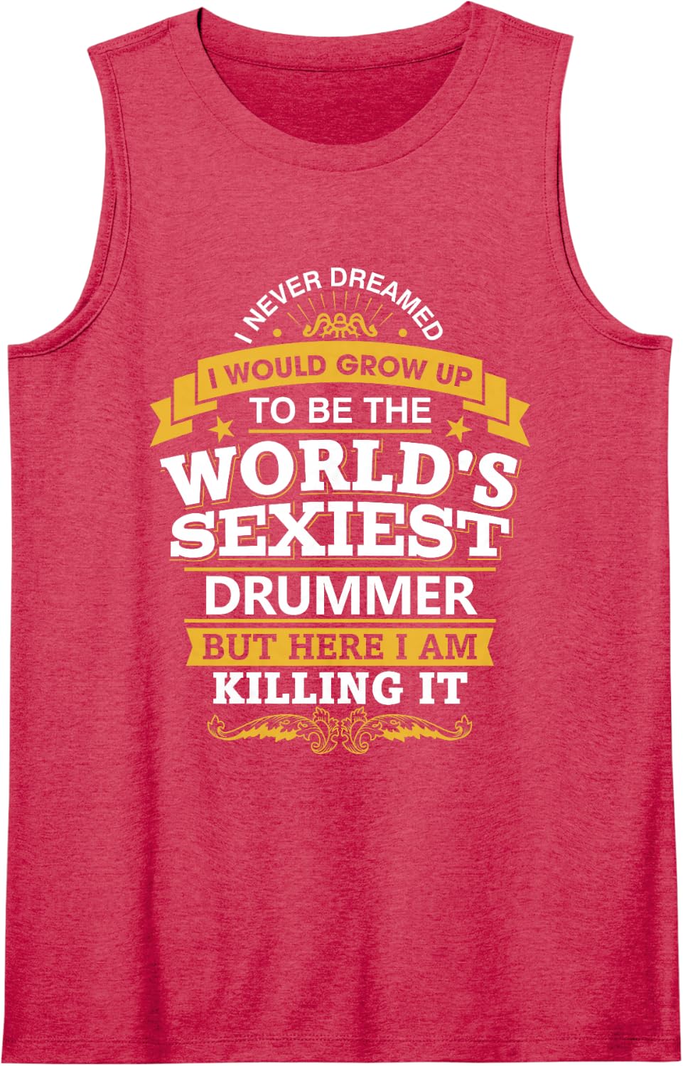 Drummer Idea World's Sexiest Drummers Sleeveless Tank Top - Red