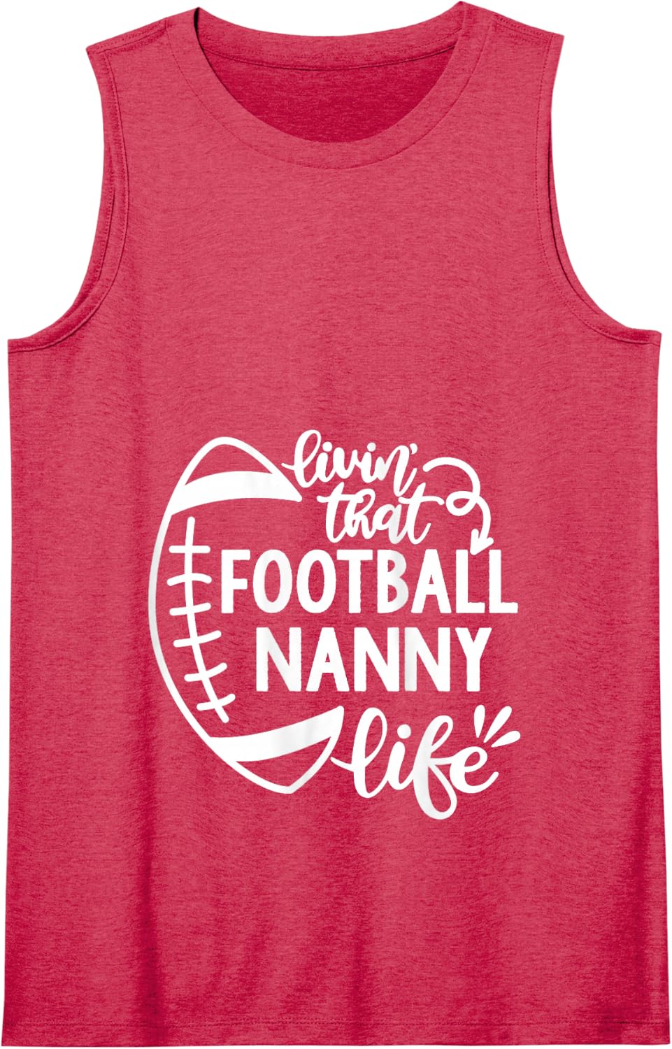 Football Living that Football Nanny Life Game Day Tank Top - Red
