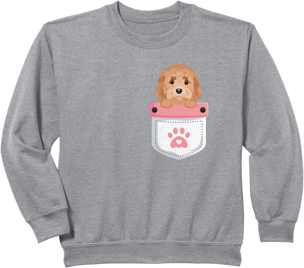 Cavapoo Pocket Cavapoo Owner Cavapoo Mom Cavapoo Dad Sweatshirt - Heather Grey