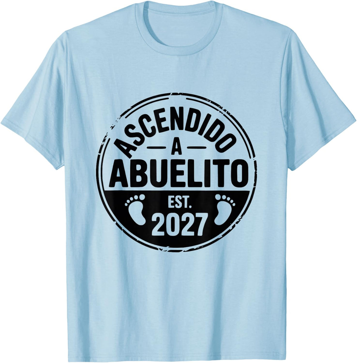 Abuelito Est 2027 Pisadas Baby Ascendido Kid Latino T-Shirt - Baby Blue
