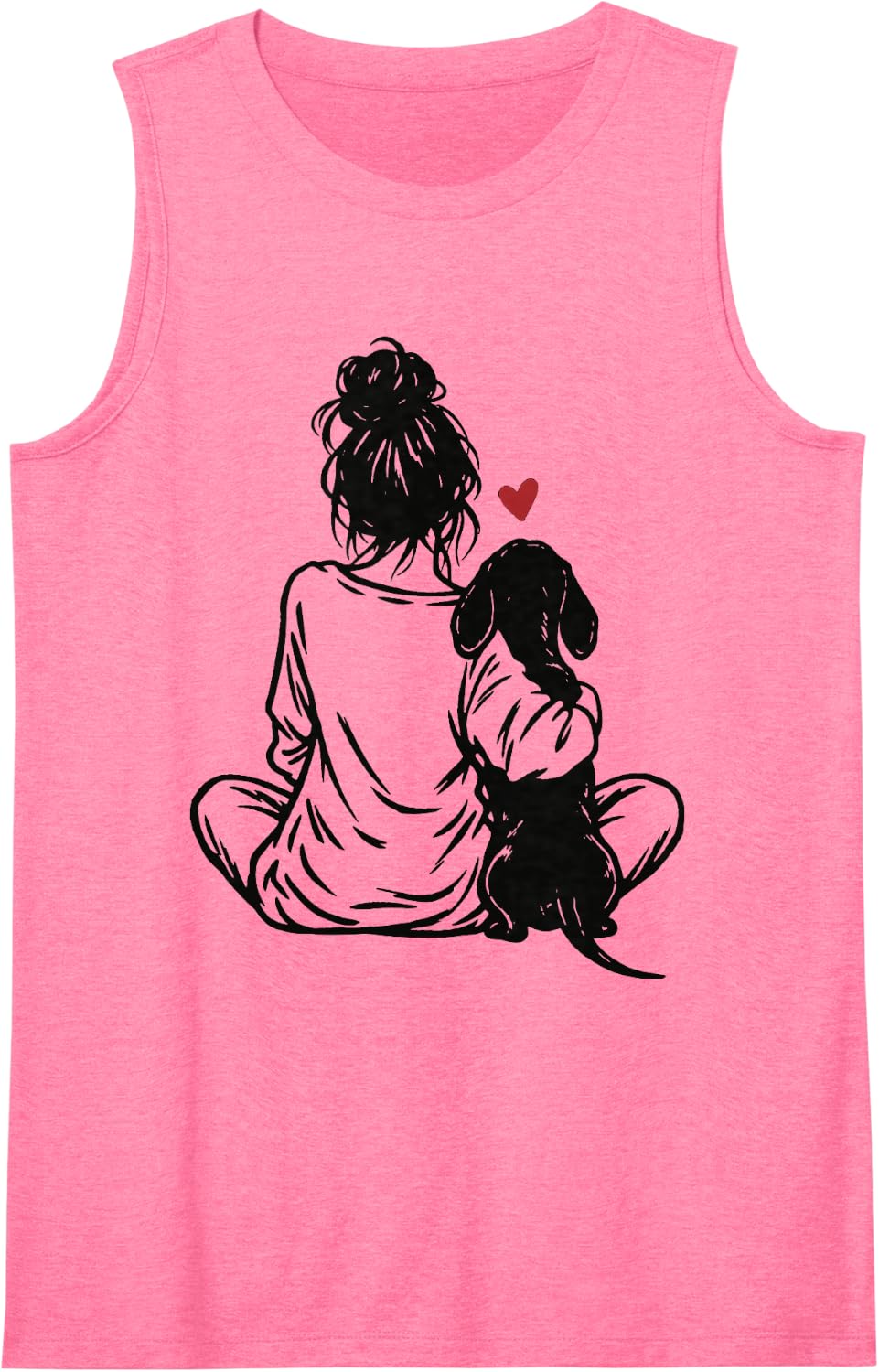 Dachshund Mom Wiener Dog Doxie Mama Sleeveless Tank Top - Pink
