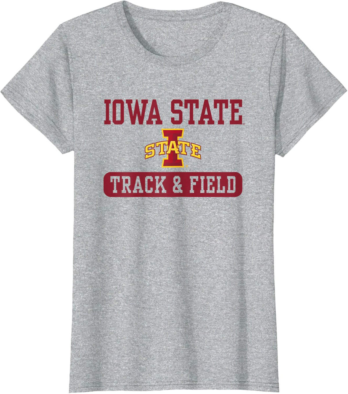 Iowa State Cyclones Track & Field Officially Licensed T-Shirt - Heather Grey
