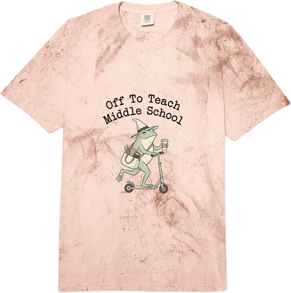 Off to Teach Middle School Back to School Teacher Comfort Colors Adult Heavyweight T-Shirt - Adult Unisex Umber Tie-Dye